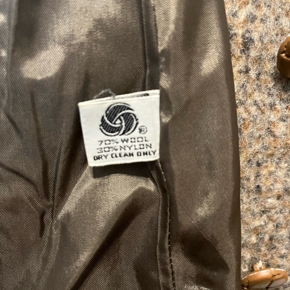 Vintage 50s Belted  Tweed Swing Jacket Wool Pea Coat Rare Antique Lou Fritzel - Picture 11 of 15